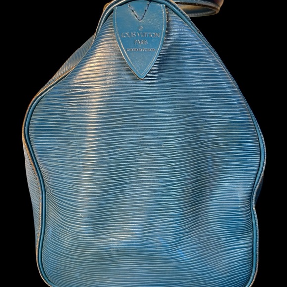 Louis Vuitton Blue Epi Speedy 33cm w/COA (A207) - Picture 14 of 17